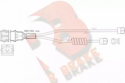 R BRAKE 610254rb -  Сигнализатор, износ тормозных колодок